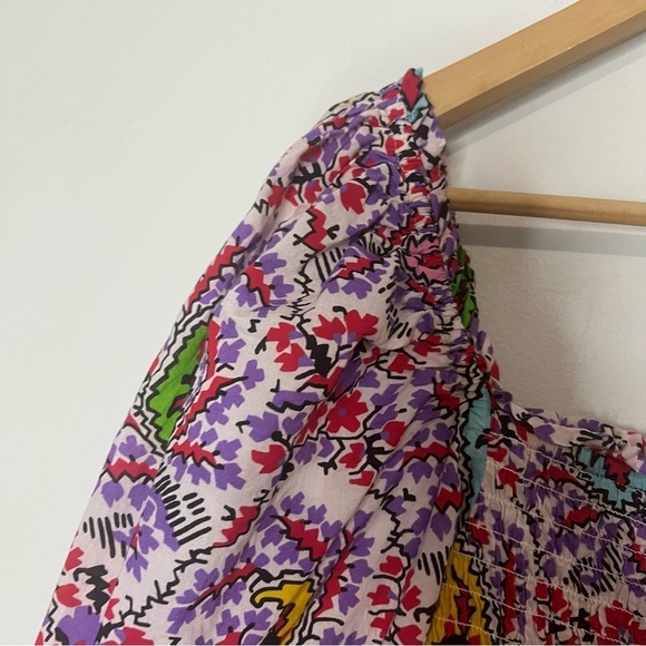 RHODE ALICIA PRINTED PAISLEY BLOUSE SIZE - Picture 8 of 12